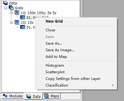 grid menu